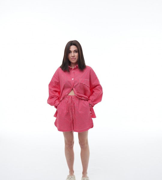 Костюм червоний у клітинку | Showroom By Nona — зображення 2